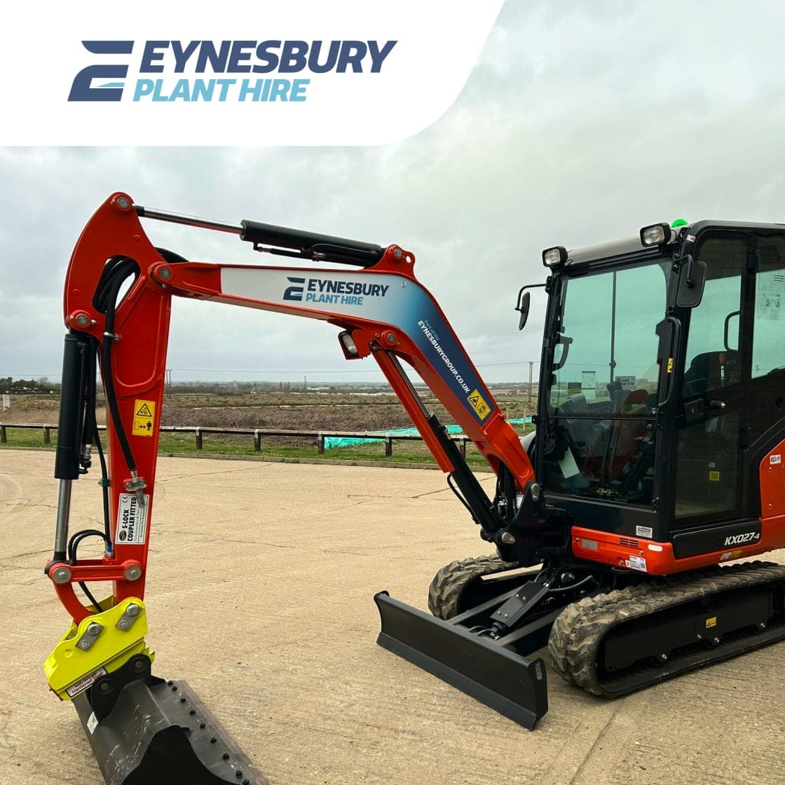 An Eynesbury Plant Hire excavator