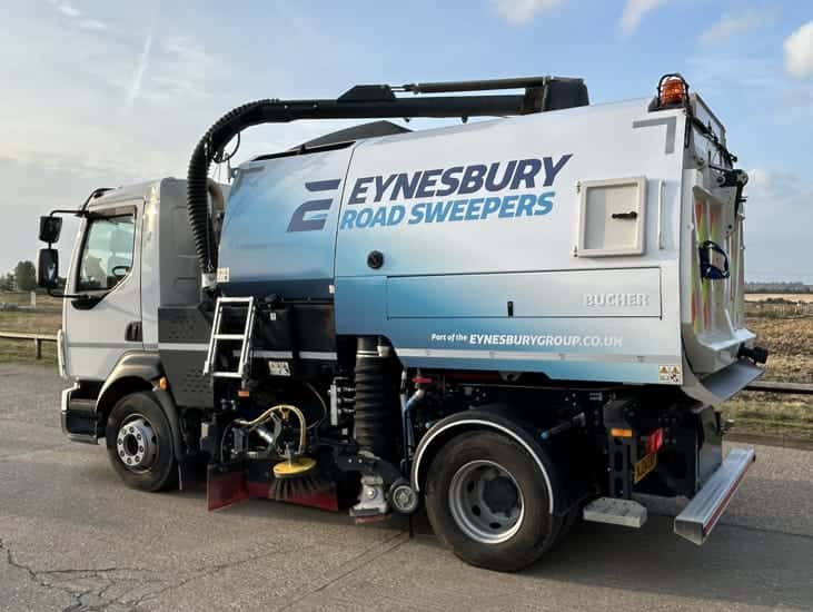 Image of one of Eynesbury Group's road sweepers for hire
