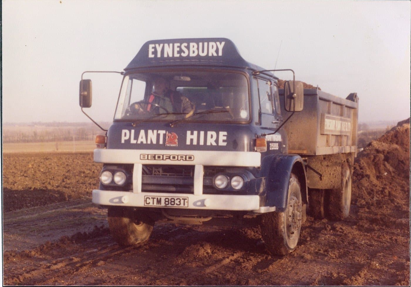 A vintage Eynesbury plant hire lorry