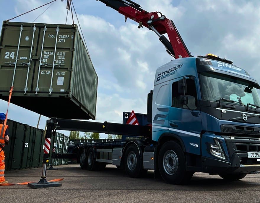 An Eynesbury Hiab lorry