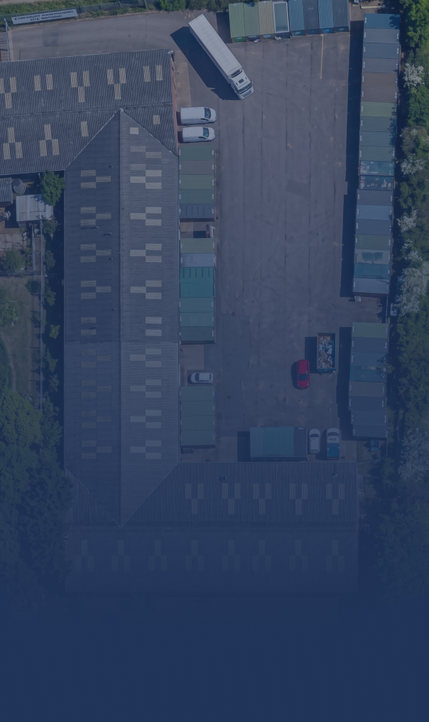 Aerial view of storage yard