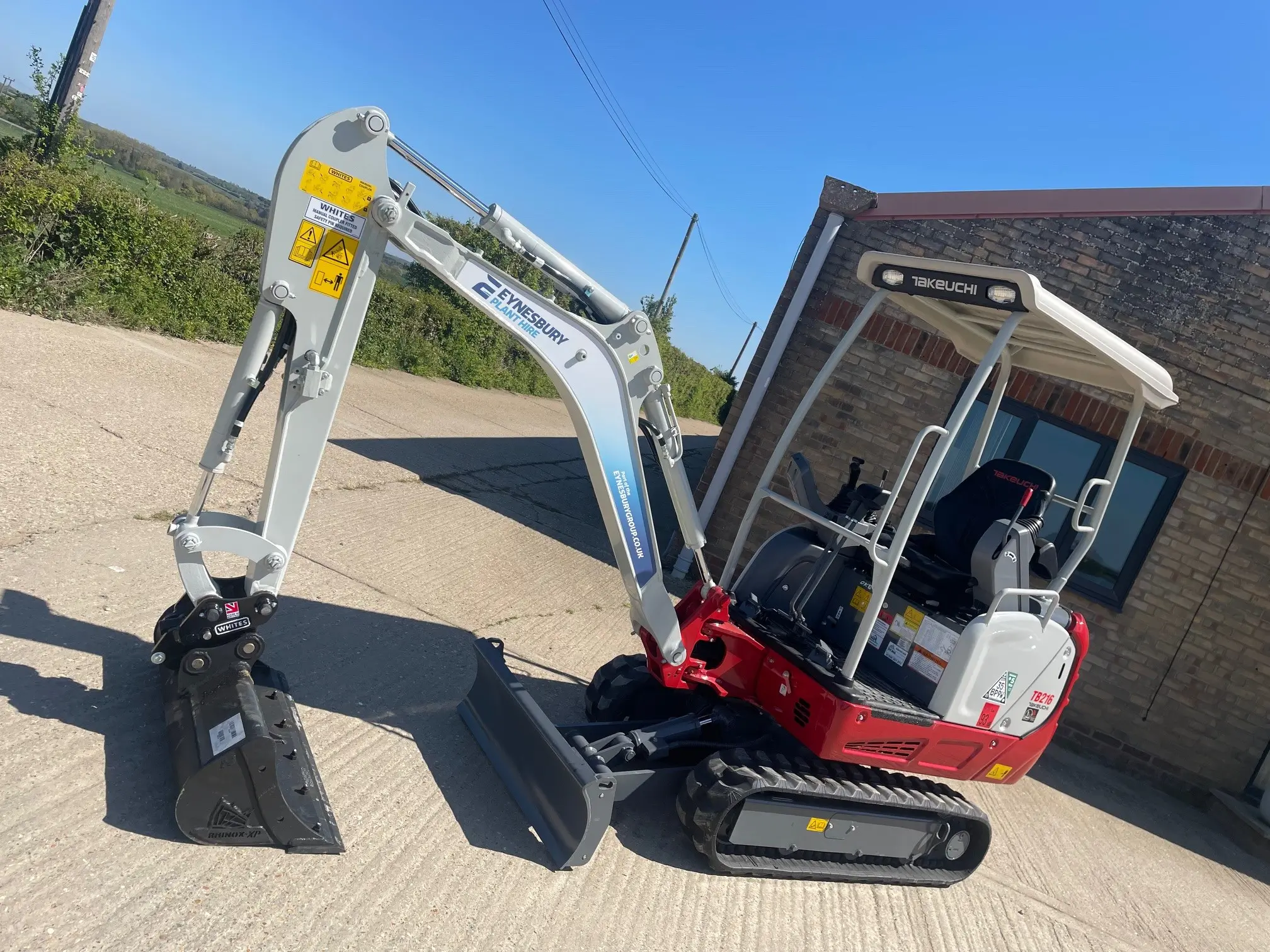 Image of the Takeuchi TB216 micro digger for hire