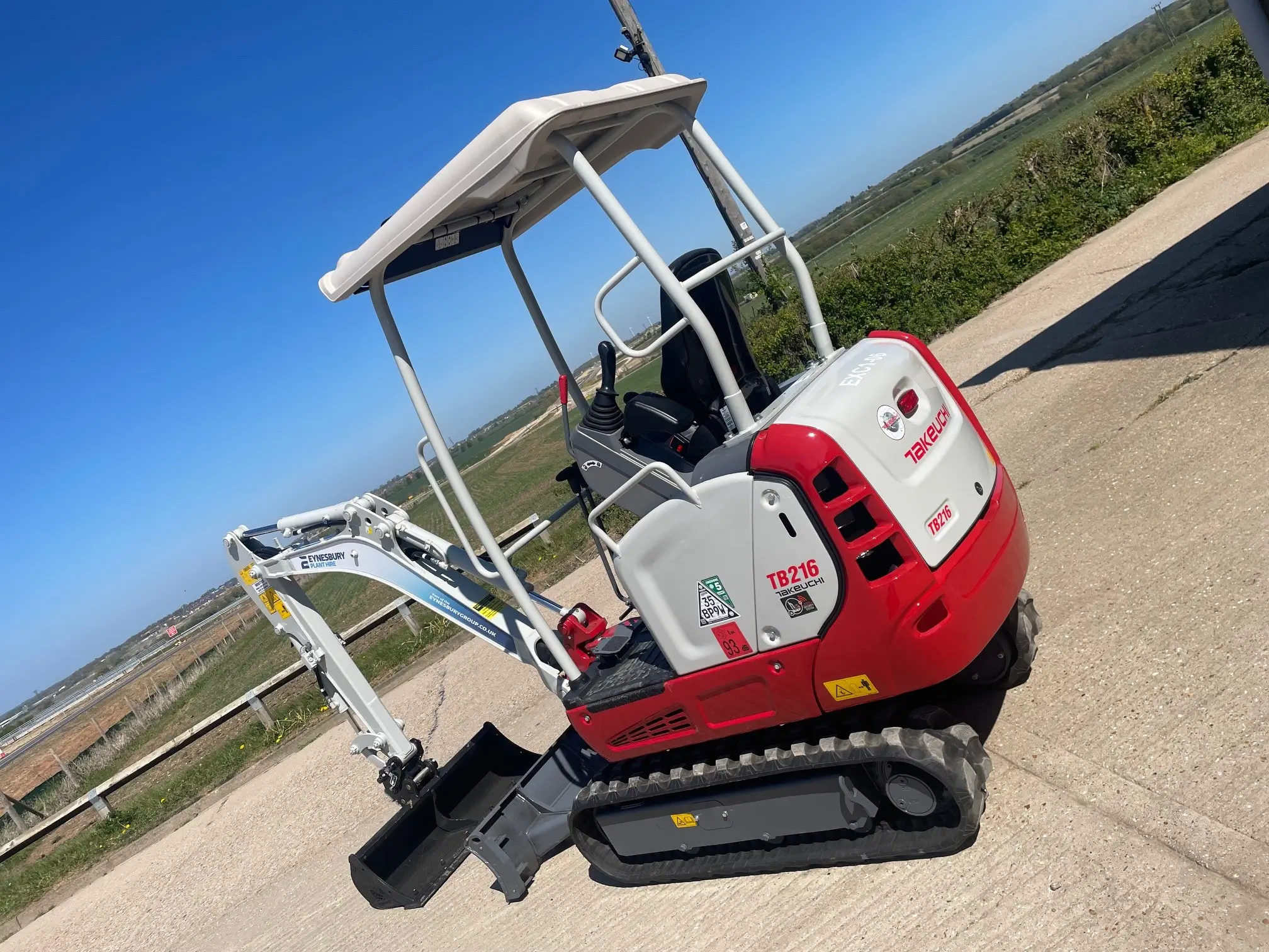 Image of the Takeuchi TB216 mini digger for hire